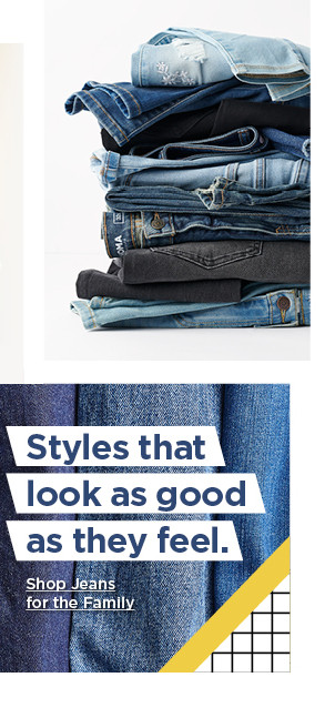 shop all jeans for the family.