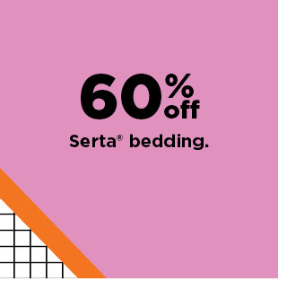 60% off serta bedding. shop now