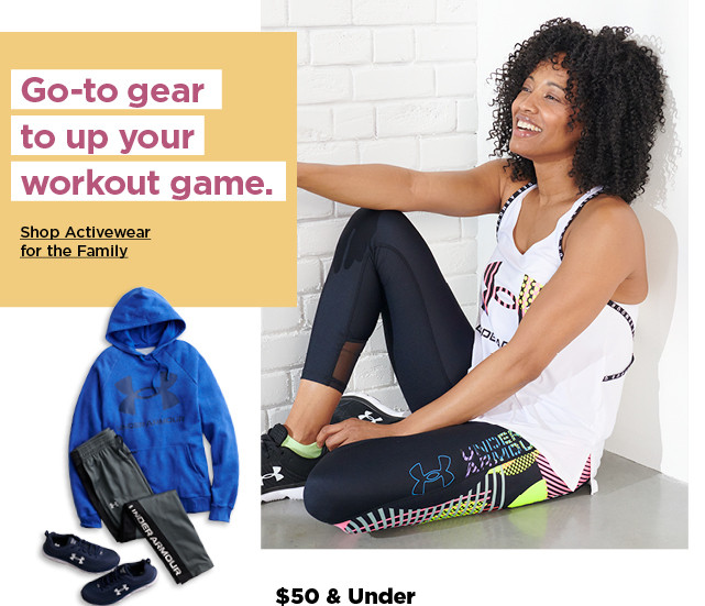 shop activewear for the family.