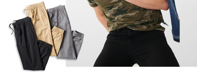 $29.99 and under casual tops and bottoms for men.