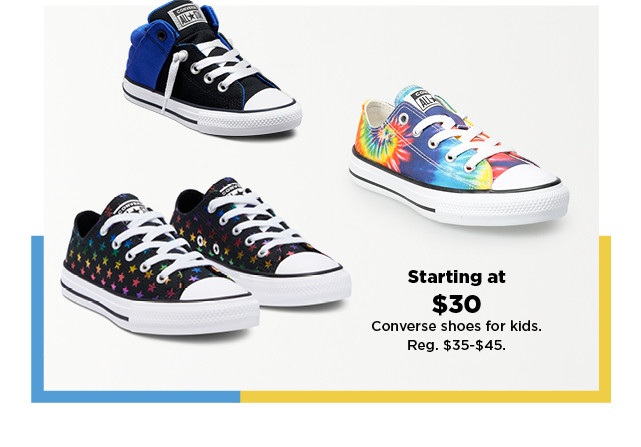 starting at $30 converse shoes for kids. shop now.