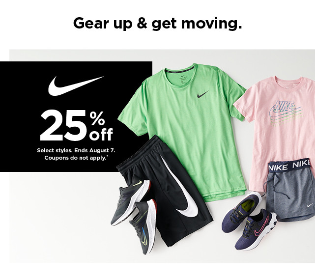 25% off Nike. Select styles. Offers and coupons do not apply. Shop now.