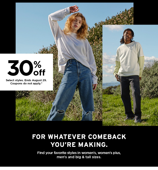 30% off levi's. shop now.