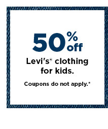 50% levi's clothing for kids. shop now.