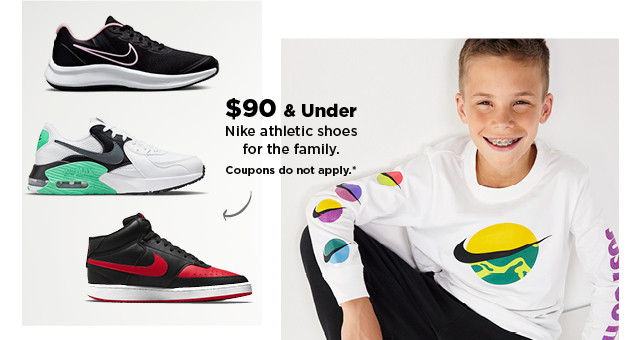 $90 and under nike athletic shoes for the family. shop now.