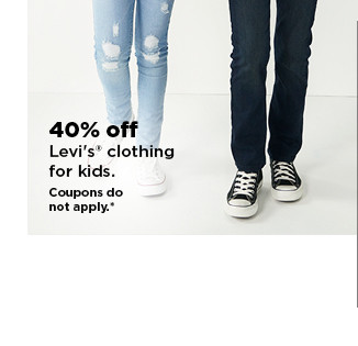 40% off levi's clothing for kids. shop now.