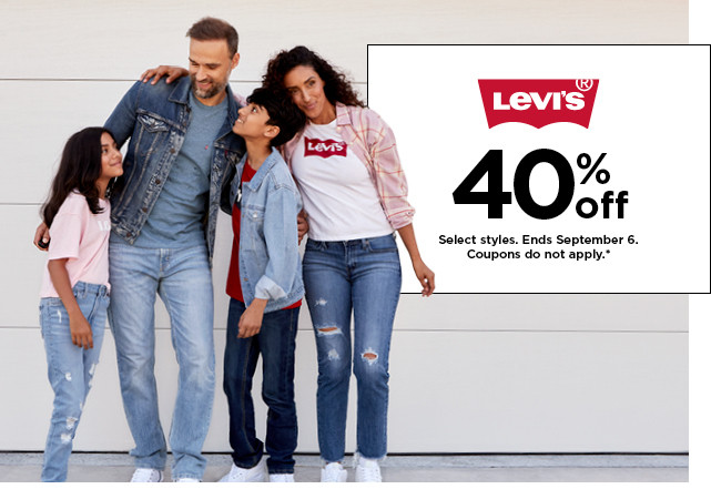 40% off levi's for the family. shop now.