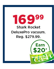 169.99 shark rocket deluxe pro vacuum. shop now.