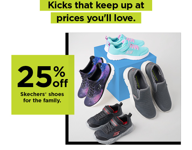 25% off skechers shoes for the family. shop now.