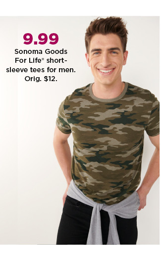 $9.99 sonoma goods for life short sleeve tees for men. shop now.