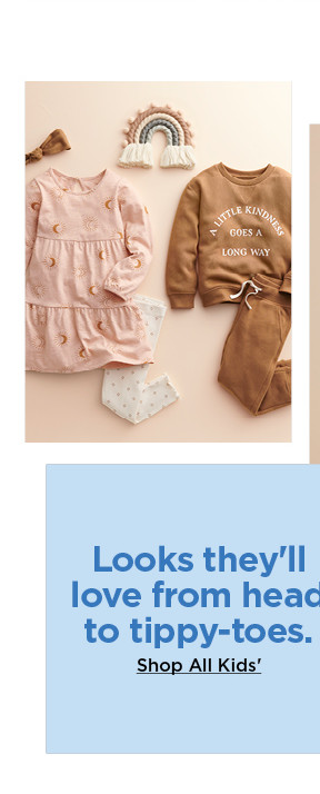 shop all kids and baby clothing.