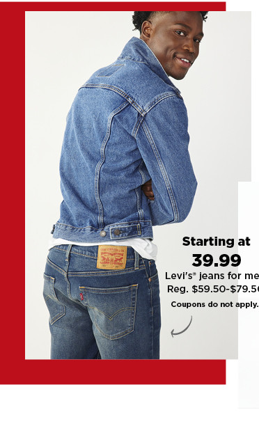 starting at $39.99 levis jeans for men. shop now.