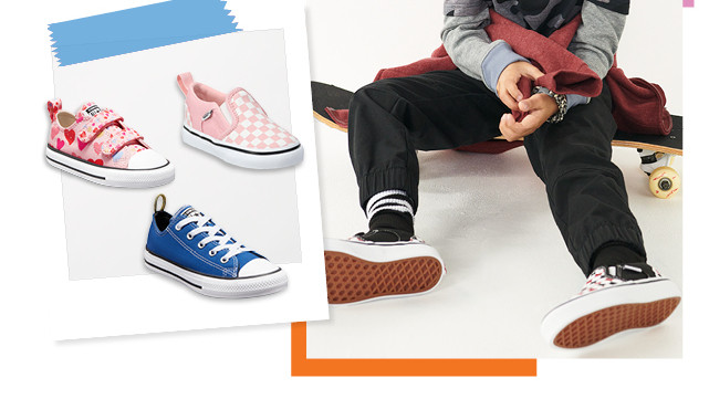 starting at $35 on skechers, vans and converse sneakers for kids. shop now.