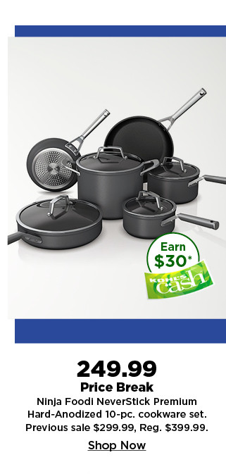 249.99 price break ninja foodi never stick premium hard anodized 10 piece cookware set. shop now.