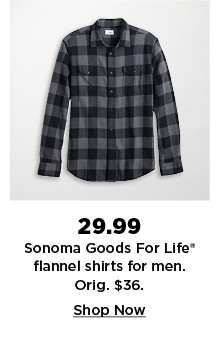 $29.99 sonoma goods for life flannel shirts for men. shop now.