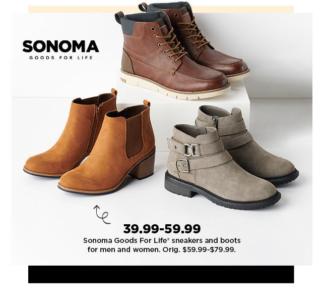 $39.99 - $59.99 sonoma goods for life shoes and boots for men and women. shop now.