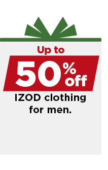 50% off izod clothing for men. shop now.