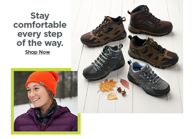 stay comfortable every step of the way. shop eddie bauer shoes.