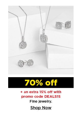 70% off plus take an extra 15% off with promo code DEALS15 on fine jewelry. shop now.