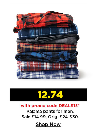 $12.74 with promo code DEALS15 pajama pants for men. shop now.