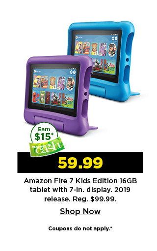 59.99 on amazon fire 7 kids edition 16 GB tablet with 7 inch display. shop now.