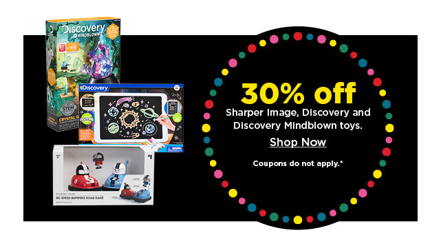 30% off sharper image discover and discovery mindblown toys. shop now.