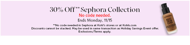 30% off sephora collection. shop now.