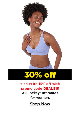 30% off plus an extra 15% off with promo code deals15 jockey intimates for women. shop now.