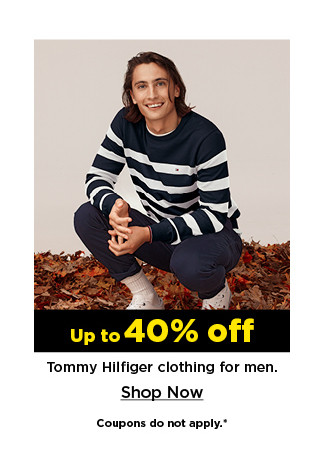 up to 40% off tommy hilfiger clothing for men. shop now.