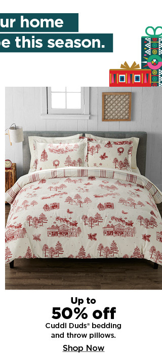 up to 50% off cuddl duds bedding and throw pillows. shop now.