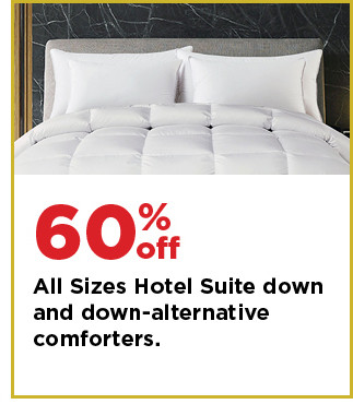 60% off all sizes hotel suite down and down alternative comforters. shop now.