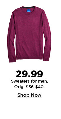 $29.99 sweaters for men. shop now.