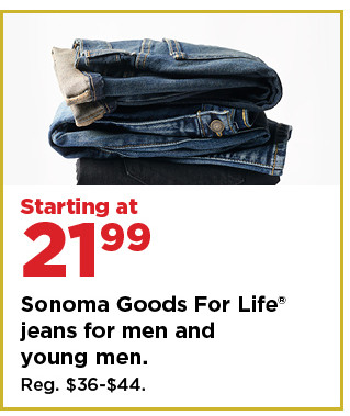 Starting at $21.99 jeans and jogger pants for men. shop now.