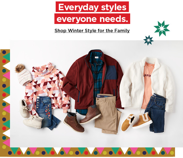 shop winter styles for the family.