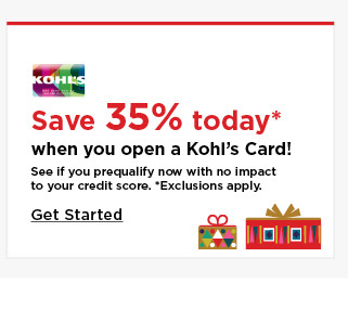 don't have a kohls card? get started and apply now.