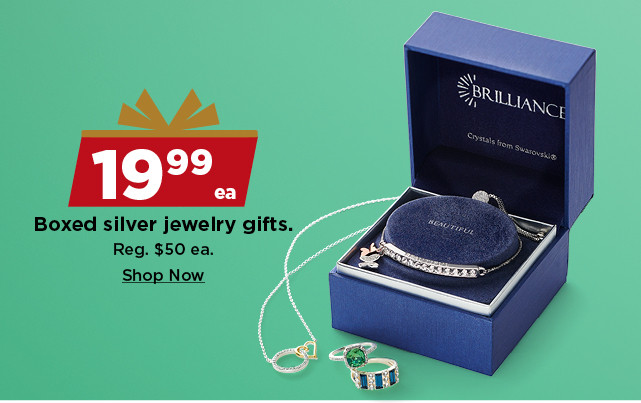 19.99 boxed silver jewelry gifts. shop now.