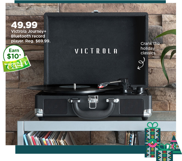 49.99 victrola journey + Bluetooth record player. shop now.