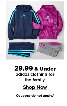 29.99 and Under adidas clothing for the family. Shop Now.