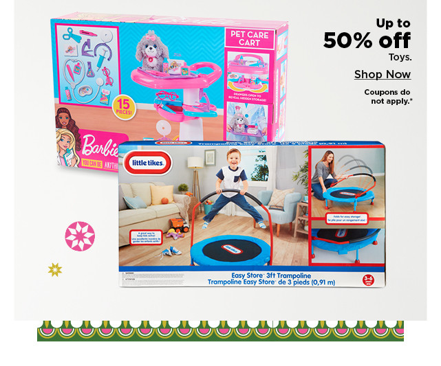 up to 50% off toys. shop now.