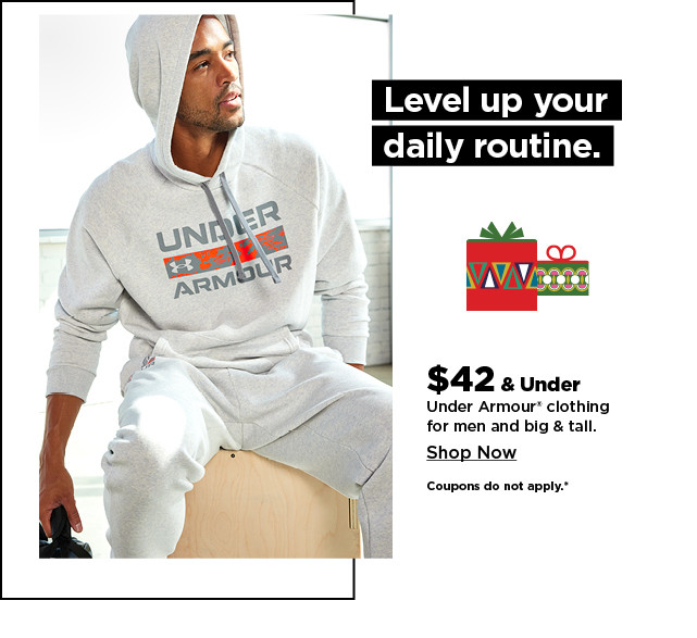 $42 and under under armour clothing for men. shop now.