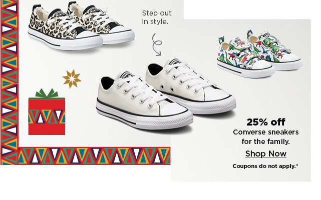 25% off converse shoes for the family. shop now.