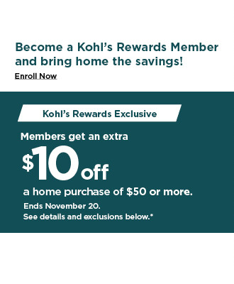 enroll in kohl's rewards now!