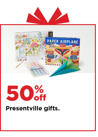 50% off on presentville gifts. shop now.