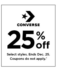 25% off Converse for the family. Offers and coupons do not apply. Shop now.