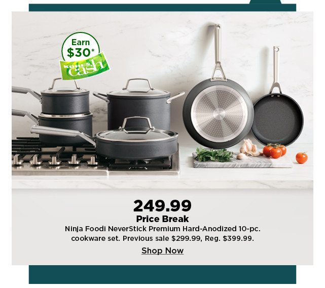 249.99 price break ninja foodi never stick hard anodized 10 piece cookware set. shop now.