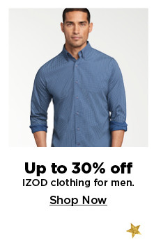 up to 40% off on izod clothing for men. shop now.