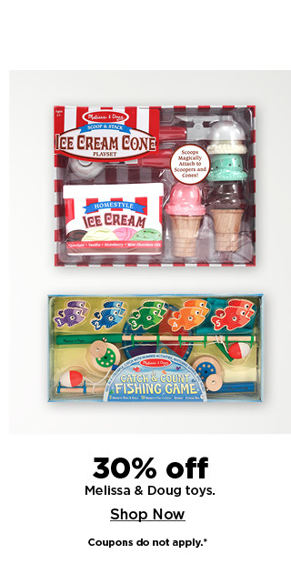 30% off melissa and doug toys. shop now.