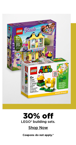 30% off lego building sets. shop now.