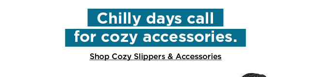 shop cozy slippers and accessories.