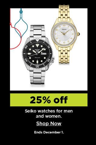 25% off Seiko watches for men and women. Shop Now.